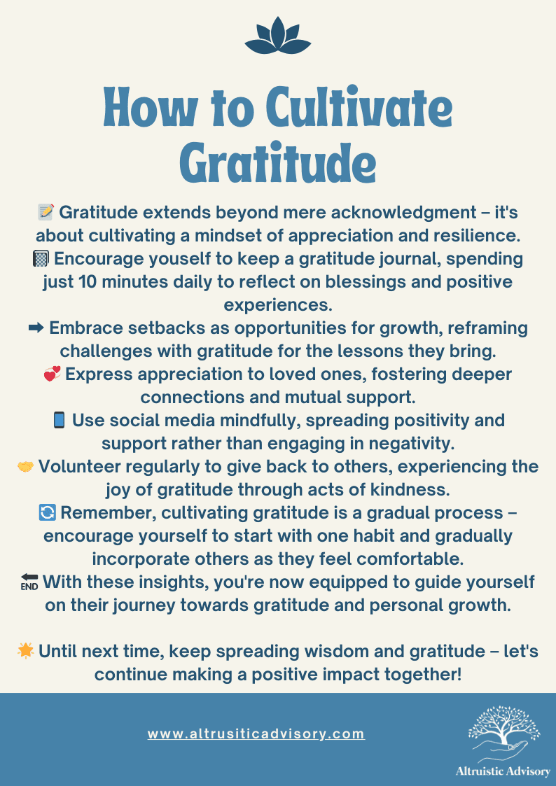 cultivate gratitude