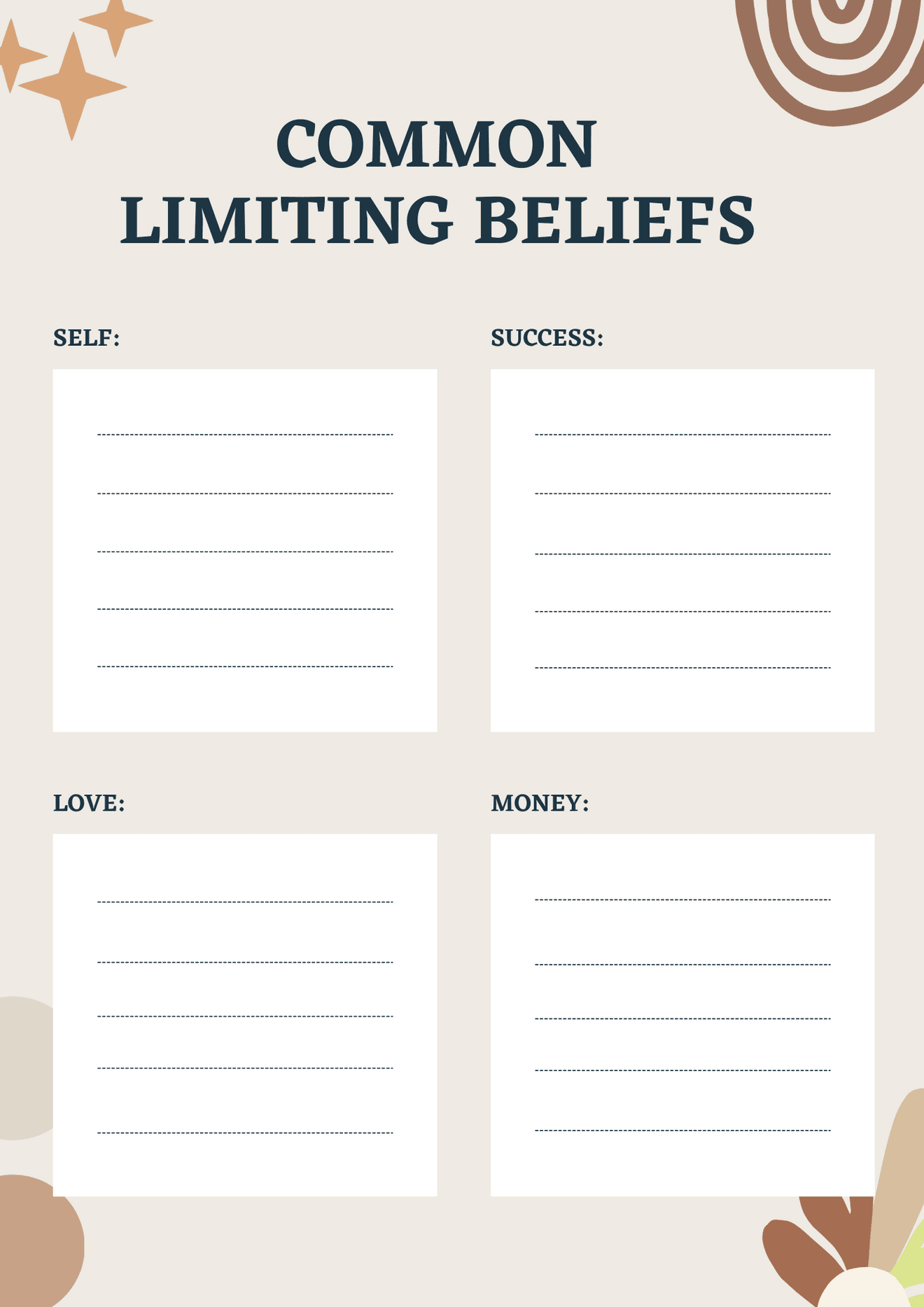 common limiting beliefs